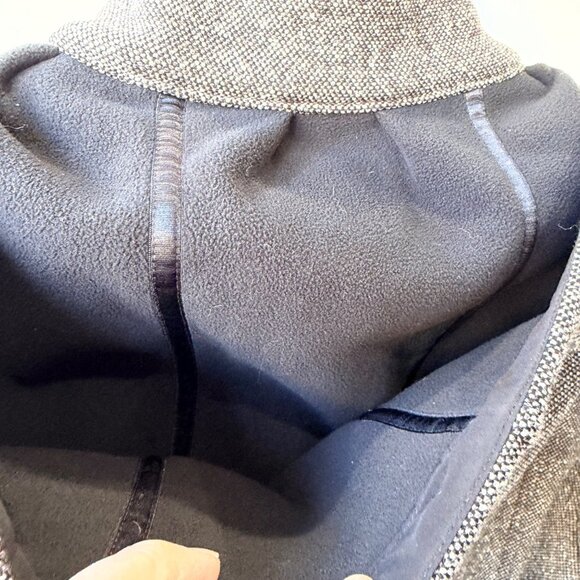 Lululemon Apres Sport Hooded Belted Tweed Trench Jacket Women’s Size 10 Gray Q8 - Picture 8 of 12